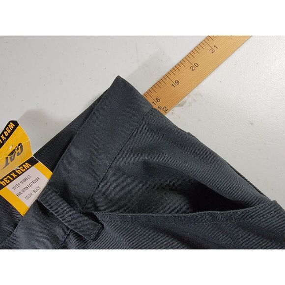 NWT CAT Action Flex Double Knee Men's Black Trouser Work Pants - 34 x 34 - Picture 6 of 9